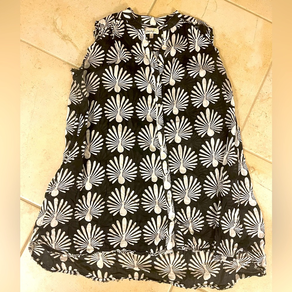 Anthropologie Porridge Black and White Cover Up